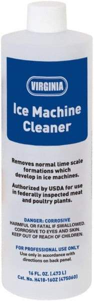 Parker - 16 oz Bottle Ice Machine Cleaner - For Ice Machines: Cube, Tube, Flake & Commercial Dishwasher - Strong Tooling