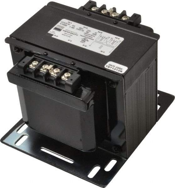 Sola/Hevi-Duty - 1 Phase, 1 kVA, Control Transformer - 2 Input, 1 Output Winding, 60, 50/60 at 220 V x 440 V, 50/60 at 230 V x 460 V Hz, 7.36 Inch Deep x 5.56 Inch High, 131°F Temp Rise - Strong Tooling