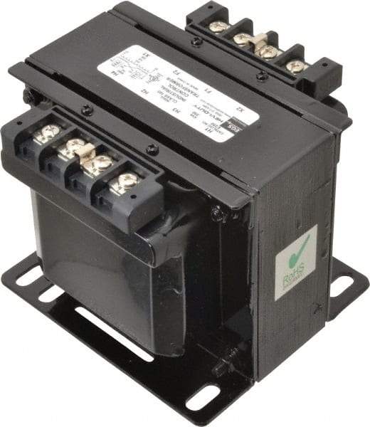 Sola/Hevi-Duty - 1 Phase, 0.35 kVA, Control Transformer - 2 Input, 1 Output Winding, 60, 50/60 at 220 V x 440 V, 50/60 at 230 V x 460 V Hz, 5.53 Inch Deep x 4.53 Inch High, 131°F Temp Rise - Strong Tooling