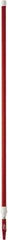 Vikan - 115 x 1-1/4" Aluminum Squeegee Handle - European Threaded Connection, Red, Telescoping - Strong Tooling