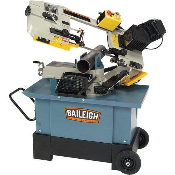 Baileigh - 7 x 10.23" Manual Combo Horizontal & Vertical Bandsaw - 1 Phase, 45° Vise Angle of Rotation, 1 hp, 110/220 Volts, Geared Head Drive - Strong Tooling