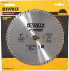 DeWALT - 7" Diam, 5/8" Arbor Hole Diam, Wet & Dry Cut Saw Blade - Diamond-Tipped, Standard Round Arbor - Strong Tooling