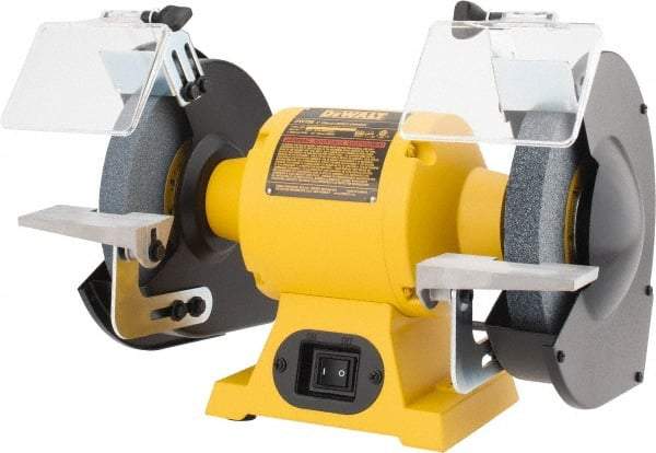 DeWALT - 8" Wheel Diam x 1" Wheel Width, 3/4 hp Grinder - 5/8" Arbor Hole Diam, 3,600 Max RPM, 120 Volts - Strong Tooling