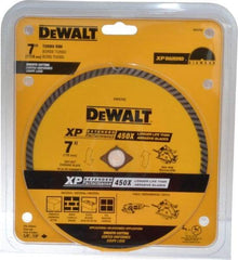 DeWALT - 7" Diam, 5/8" Arbor Hole Diam, Wet & Dry Cut Saw Blade - Diamond-Tipped, Standard Round Arbor - Strong Tooling