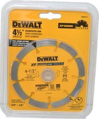 DeWALT - 4-1/2" Diam, 7/8" Arbor Hole Diam, Wet & Dry Cut Saw Blade - Diamond-Tipped, Standard Round Arbor - Strong Tooling