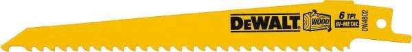 DeWALT - Bi-Metal Reciprocating Saw Blade - Tapered Profile, 6 TPI, Toothed Edge - Strong Tooling