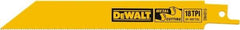 DeWALT - Bi-Metal Reciprocating Saw Blade - Straight Profile, 18 TPI, Toothed Edge - Strong Tooling