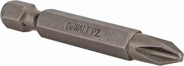 DeWALT - #2 Phillips Screwdriver Bit - 1/4" Hex Drive, 2" OAL - Strong Tooling