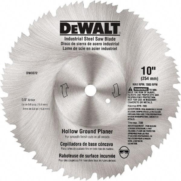 DeWALT - 10" Diam, 80 Tooth Wet & Dry Cut Saw Blade - Steel, Standard Round Arbor - Strong Tooling