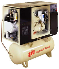 Ingersoll-Rand - 15 hp, 120 Gal Stationary Electric Rotary Screw Air Compressor - Three Phase, 150 Max psi, 50 CFM, 200 Volt - Strong Tooling