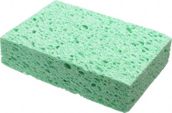 Made in USA - 6" Long x 3-1/2" Wide x 1" Thick Sponge/Scouring Pad - Medium-Duty, Green - Strong Tooling