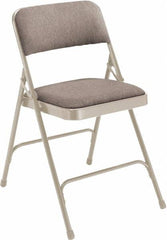 NPS - 18-3/4" Wide x 20-1/4" Deep x 29-1/2" High, Fabric Folding Chair with Fabric Padded Seat - Greystone - Strong Tooling