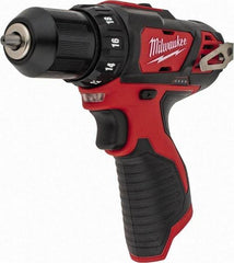 Milwaukee Tool - 12 Volt 3/8" Chuck Pistol Grip Handle Cordless Drill - 0-400 & 0-1500 RPM, Keyless Chuck, Reversible, Lithium-Ion Batteries Not Included - Strong Tooling