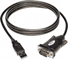 Tripp-Lite - 5' Long, USB A (Male); DB9 (Male) Computer Cable - Black, Male - Strong Tooling