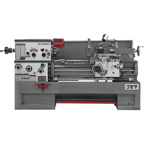 Jet - 16" Swing, 60" Between Centers, 230 Volt, Triple Phase Engine Lathe - 7MT Taper, 7-1/2 hp, 25 to 1,800 RPM, 3-1/8" Bore Diam, 44" Deep x 66" High x 96" Long - Strong Tooling