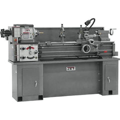 Jet - 13" Swing, 40" Between Centers, 230 Volt, Single Phase Bench Lathe - 5MT Taper, 2 hp, 60 to 1,240 RPM, 1-3/8" Bore Diam, 30" Deep x 29" High x 75-1/2" Long - Strong Tooling