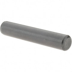 Value Collection - 3/8" Diam x 2" Pin Length Grade 8 Alloy Steel Standard Dowel Pin - Bright Finish, C 47-58 & C 60 (Surface) Hardness, 16,550 Lb (Single Shear), 33,100 Lb (Double Shear) Breaking Strength, 1 Beveled & 1 Rounded End - Strong Tooling