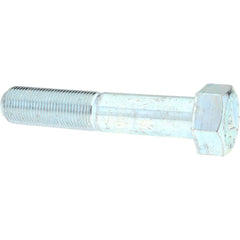 Hex Head Cap Screw: 1-14 x 4-1/2″, Grade 9 Alloy Steel, Zinc-Plated Clear Chromate