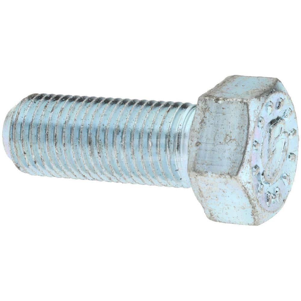 Hex Head Cap Screw: 3/8-24 x 1″, Grade 9 Alloy Steel, Zinc-Plated Clear Chromate