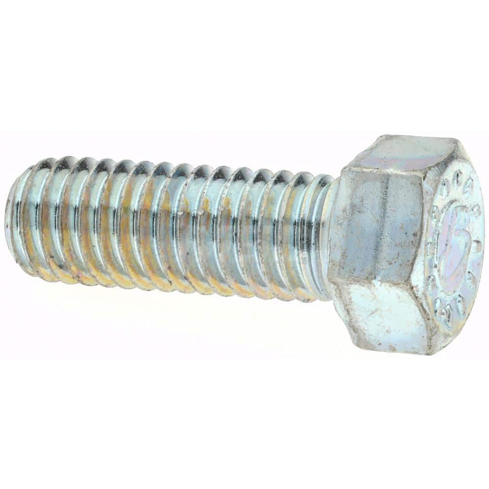 Hex Head Cap Screw: 5/16-18 x 7/8″, Grade 9 Alloy Steel, Zinc-Plated Clear Chromate