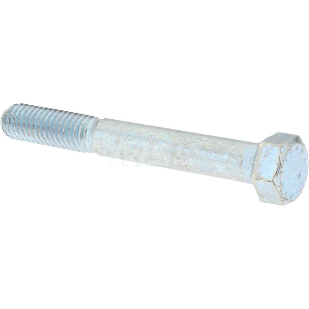 Hex Head Cap Screw: 3/8-16 x 5″, Grade 9 Alloy Steel, Zinc-Plated Clear Chromate