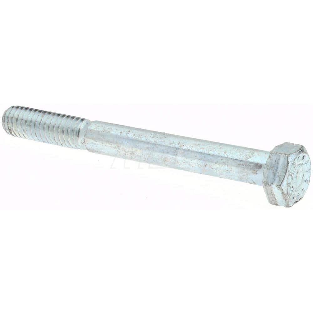 Hex Head Cap Screw: 7/8-9 x 4-1/2″, Grade 9 Alloy Steel, Zinc-Plated Clear Chromate