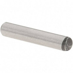 Value Collection - 3/32" Diam x 1/2" Pin Length Grade 8 Alloy Steel Standard Dowel Pin - C 50-58 Hardness, 1,800 Lb Breaking Strength, 1 Beveled & 1 Rounded End - Strong Tooling