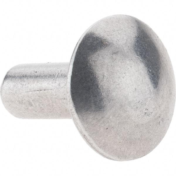 Value Collection - 3/16" Body Diam, Brazier Aluminum Solid Rivet - 1/2" Length Under Head - Strong Tooling