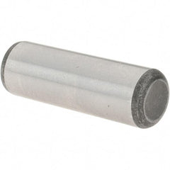 Value Collection - 1/2" Diam x 1-1/2" Pin Length Grade 8 Alloy Steel Standard Dowel Pin - C 50-58 Hardness, 51,000 Lb Breaking Strength, 1 Beveled & 1 Rounded End - Strong Tooling