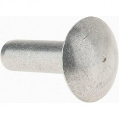 Value Collection - 3/16" Body Diam, Brazier Aluminum Solid Rivet - 5/8" Length Under Head - Strong Tooling