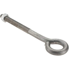 Value Collection - 1/2-13, Stainless Steel Wire Turned Open Eye Bolt - 4" Thread Length, 1" ID, 6" Shank Length - Strong Tooling