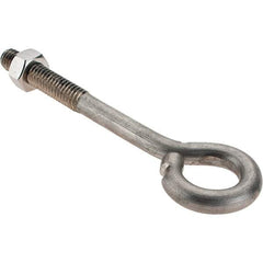 Value Collection - 5/16-18, Stainless Steel Wire Turned Open Eye Bolt - 1-1/2" Thread Length, 5/8" ID, 3" Shank Length - Strong Tooling