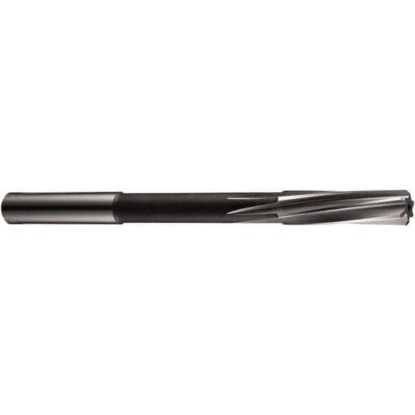 Chucking Reamer: 0.197″ Dia, 3.3884″ OAL, 0.9062″ Flute Length, Straight Shank, Cobalt Steel 6 Flute, RH