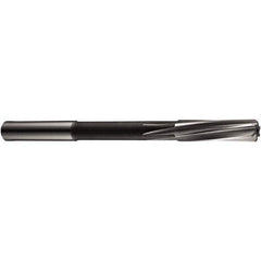 Chucking Reamer: 0.197″ Dia, 3.3884″ OAL, 0.9062″ Flute Length, Straight Shank, Cobalt Steel 6 Flute, RH