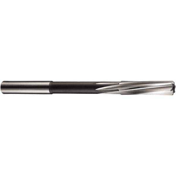 Chucking Reamer: 0.2384″ Dia, 3.9794″ OAL, 1.1032″ Flute Length, Straight Shank, Cobalt Steel 6 Flute, RH