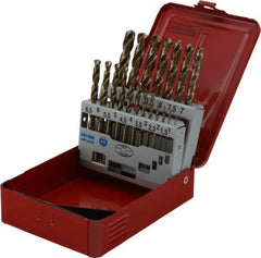 DORMER - 1 to 10mm, 135° Point, Bronze Finish, Cobalt Jobber Length Drill Bit Set - Strong Tooling