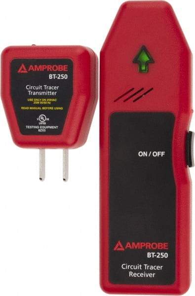 Amprobe - 110 to 110 VAC, Circuit Breaker Finder - 9 Volt, Includes Batteries, Connection Cable, Light Fixture Adapter, Receiver, Socket/Test Lead Adapter with Clips, Transmitter, User Manual - Strong Tooling