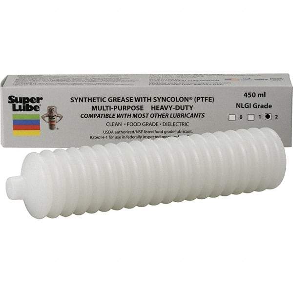 Synco Chemical - 450 mL Cartridge Synthetic Grease Cartridge - Translucent White, Food Grade, 450°F Max Temp, NLGIG 2, - Strong Tooling