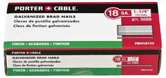 Porter-Cable - 18 Gauge 5/8" Long Brad Nails for Power Nailers - Grade 2 Steel, Galvanized Finish, Brad Head, Chisel Point - Strong Tooling