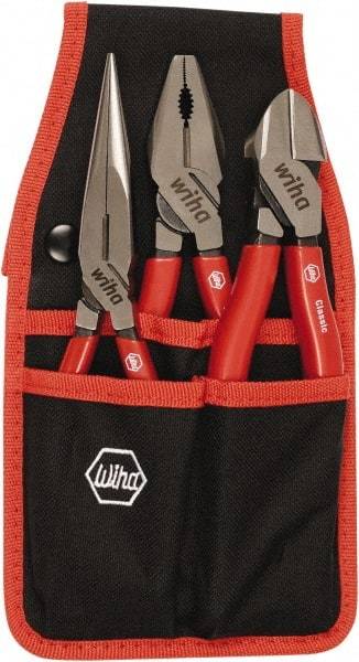 Wiha - 3 Piece Cutting Plier Set - Comes in Clamshell - Strong Tooling