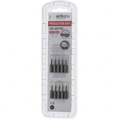 Wiha - 1.5mm Hex Screwdriver Bit - 1/4" Drive, 1" OAL - Strong Tooling