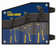 Irwin - 3 Piece GrooveLock Plier Set - Comes in Tool Roll - Strong Tooling