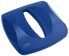 Rubbermaid - Square Lid for Use with 23 Gal Square Recycle Containers - Blue, Plastic, For 3569 - Strong Tooling