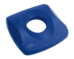 Rubbermaid - Square Lid for Use with 23 Gal Square Recycle Containers - Blue, Plastic, For 3569 - Strong Tooling