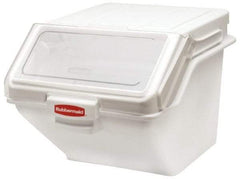 Rubbermaid - Rectangular, White Polyethylene Food Bin - 23-1/2" High x 16.9" Wide x 19.2" Long - Strong Tooling