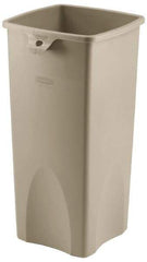 Rubbermaid - 23 Gal Beige Square Trash Can - Polyethylene, 30.9" High x 16-1/2" Long x 15-1/2" Wide - Strong Tooling