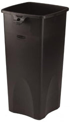 Rubbermaid - 23 Gal Black Square Trash Can - Polyethylene, 30.9" High x 16-1/2" Long x 15-1/2" Wide - Strong Tooling