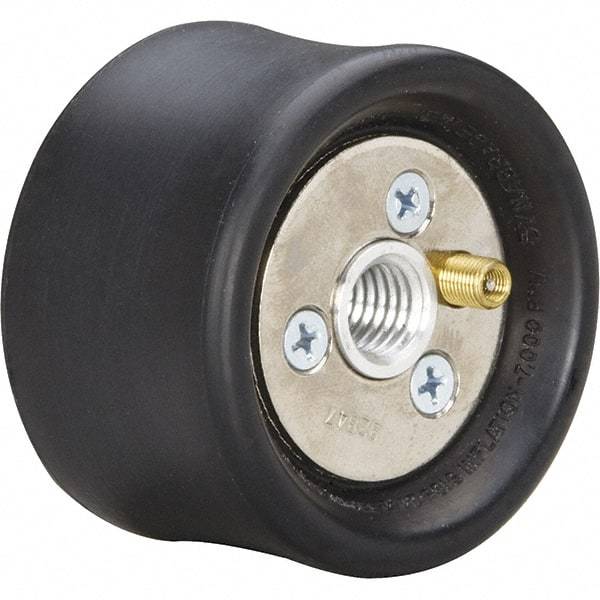 Dynabrade - 5" Wheel OD, 3-1/2" Wheel Width, 3,500 RPM, Composite, Pneumatic Wheel with Hub - 15-1/2" Long x 3-1/2" Wide, 5/8" Wheel Arbor Hole - Strong Tooling