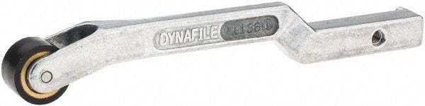 Dynabrade - 3/8" Wide Contact Arm - Offset Arm, 18" Belt Length x 1/2" Belt Width, Crowned, Rubber, 70" Contact Wheel Diam - Strong Tooling