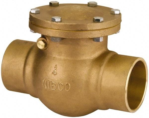 NIBCO - 3" Bronze Check Valve - Bolted Bonnet, Soldered x Soldered, 300 WOG - Strong Tooling